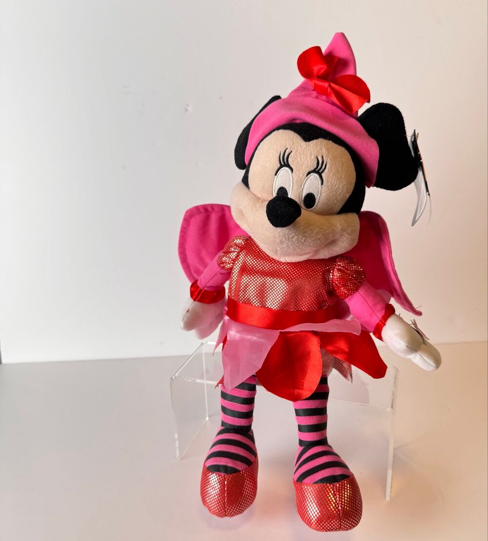 Vintage Disney Minnie Mouse Halloween Animated Plush Witch Fairy Music 13" Rare